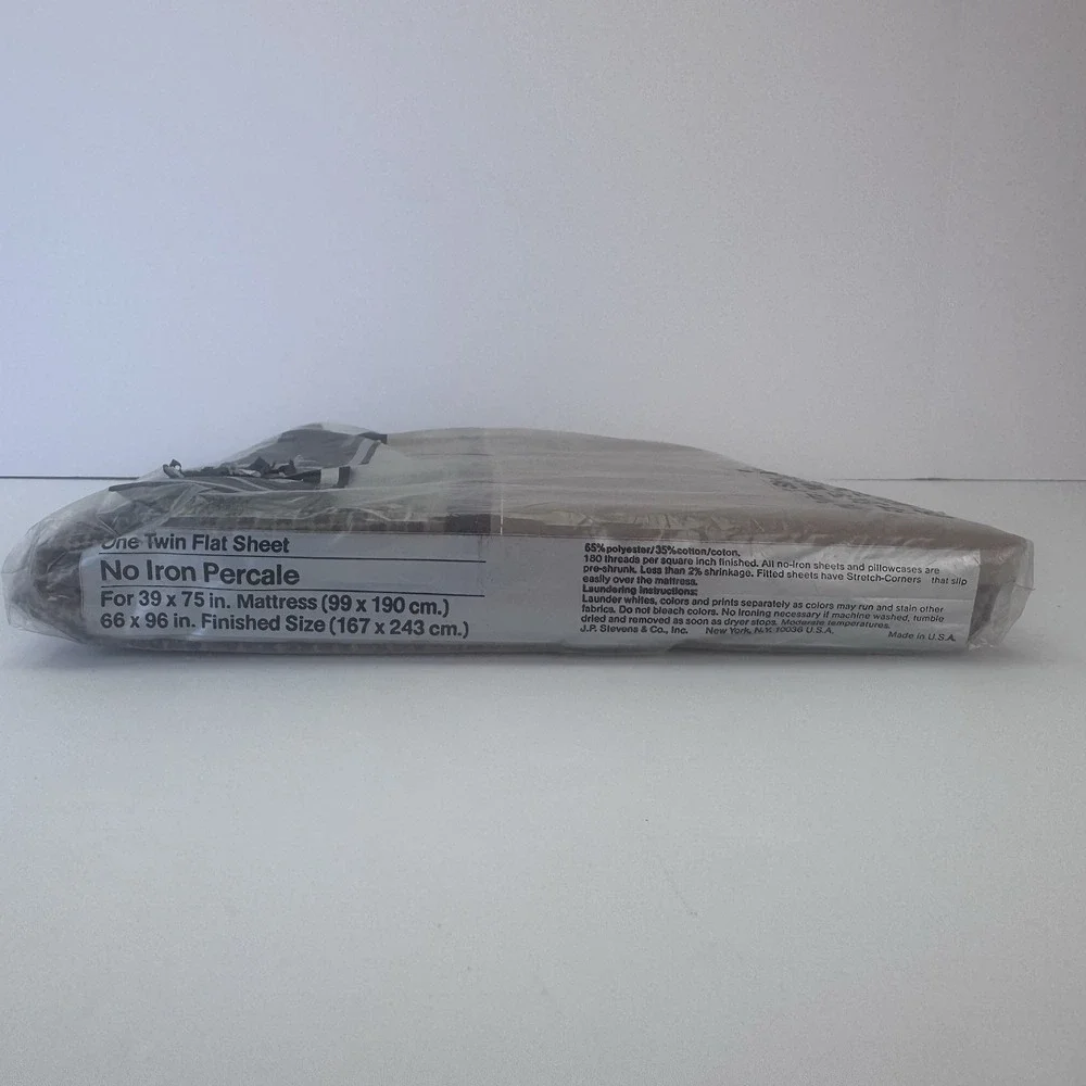 Lot of 2 VTG 1983 Utica J.P Stevens Cardigan Plaid Percale Sheets NOS